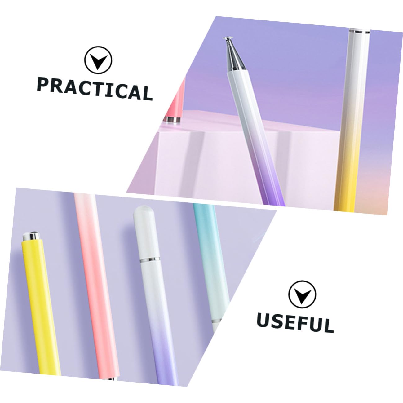 DOITOOL 3 Set Pennino Per Touch Screen Penne Stylus Capacitive Con Punta Sensibile Per Tablet E Smartphone Gradiente Macaron 4 Pezzi*3