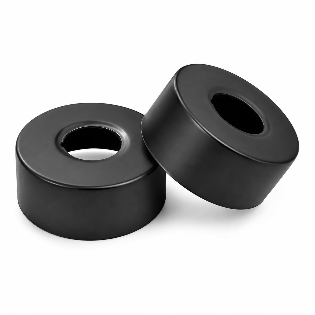 GUGUGO 2PCS Black Stainless Steel Pipe Rosette Cover, 80x25x25mm Wall Plate