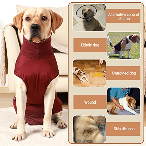 ZEYUAN Roupa de Recuperação para Cachorro com 2 Fraldas PCS Camisa de Recuperação para Cirurgia de F