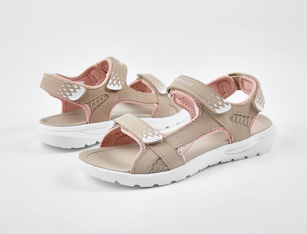 QUANDELI Walking Sandals Women, Summer Waterproof Hiking Sandals Comfortable Lightweight Sport Athletic Sandals Open Toe Sandals for Outdoor Beach Travel