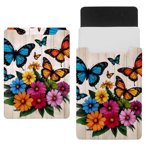 Housse en bois ordinateur portable cadeau idéal motif fleurs