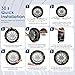 Auto-Fixing Snow Chains, 30s Quick Fit Easy Installation Tire-Chains, Portable Reusable High Carbon Steel Anti Slip Tire Chain for Passenger Car, Pickup Trucks and SUV - Set of 2
