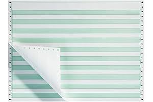 Staples Green Bar Continuous Feed Computer Paper