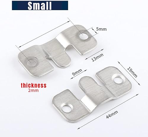 Miniatura 2 de Hebilla colgante de acero inoxidable, soporte de montaje empotrado resistente, conector de muebles entrelazado, clip en forma de Z, accesorios de