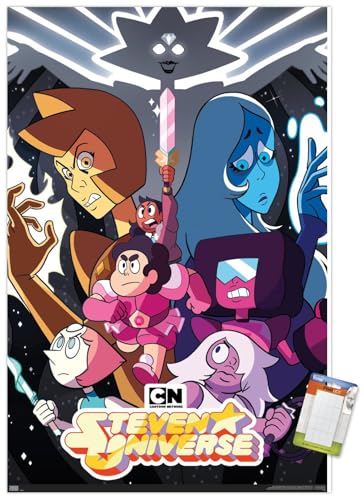 Trends International Steven Universe - One Sheet Wall Poster, 22.4L x 14.7W, Premium Poster & Mount Bundle
