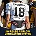 ARGOMAX Football Back Plate - Lightweight Adjustable Spine Guard for Youth & Adult Players, High-Impact Back Protector with Breathable Design, Fits All Shoulder Pads (Sizes 12 to Adult) - Black.