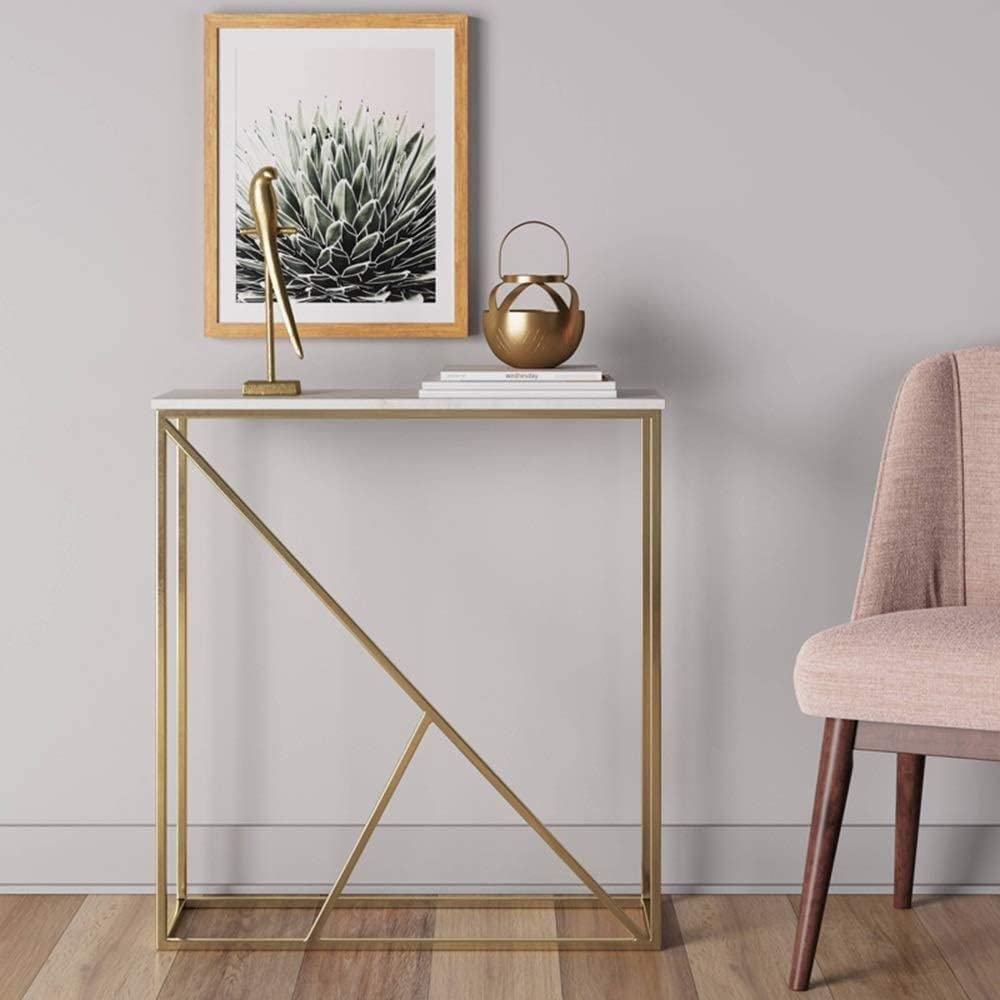 Weston Crafts Sofa Side Table/Long Entrance Table MDF Tabletop Console Cabinet/Sofa