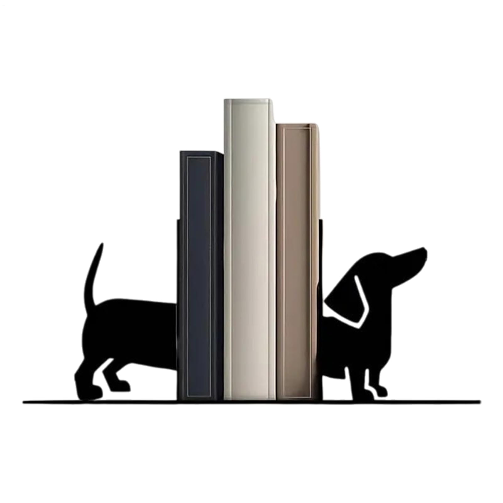 Sujetalibros organizador de metal resistente para estanterías de cocina y escritorios de oficina