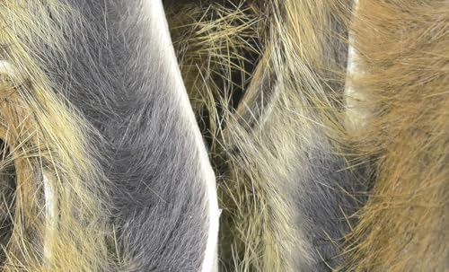 Hareline Fly Tying Magnum Rabbit Strips - Wide Rabbit Fur Strip Material for Streamers, Pike, Musky & Saltwater Flies