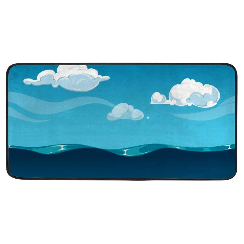 Tapis de cuisine lavable motif mer pour embellir votre coin cuisson