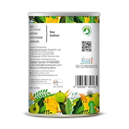 Image of Natureland Organics Amla Powder 100gm - Organic Healthy Powder