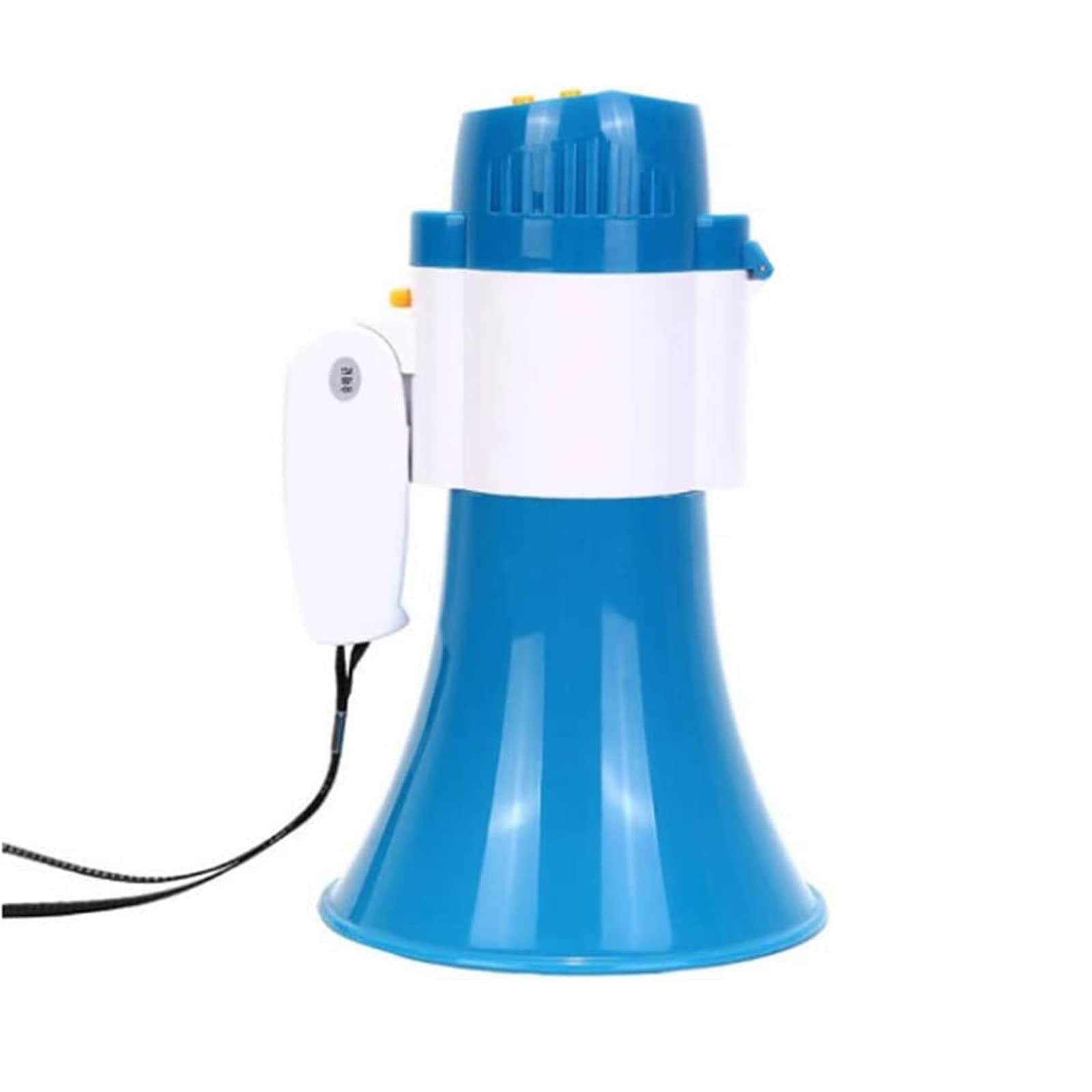 Megafon 15 W Multifunktions-Megaphon Bullhorn mit Lautstärkeregler, tragbarer Megafon-Lautsprecher mit 240 Sekunden Aufnahme und Sirene für Sicherheitsübungen