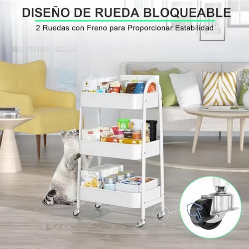 Opiniones de Carrito Organizador Con Ruedas los más solicitados. 8 Carrito Organizador Con Ruedas marca Amzatek (2)