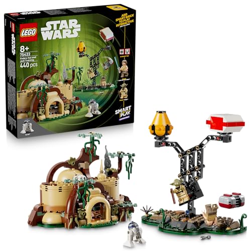 LEGO Star Wars 75422 Smart Play : la Hutte de Yoda et l’Entraînement Jedi - Set Compatible - Jouet Interactif - 2 Smart Tags & 2 Minifigurines - Idée...