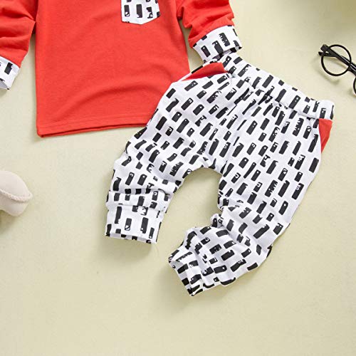 Haokaini 1-6T Baby Jongen Rode Kleding Outfits Set Lange Mouw Top Shirt Broek voor Baby Peuter - Afbeelding 8