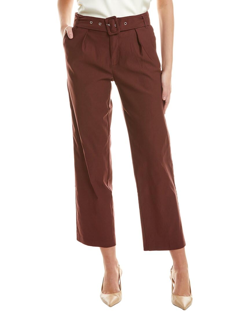 Nanette Nanette Lepore Womens Belted Pant 16 Brown