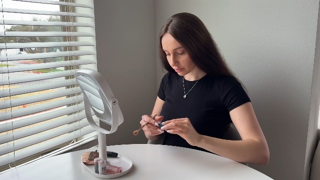Espejo de maquillaje rectangular con luz y aumento miniatura 7