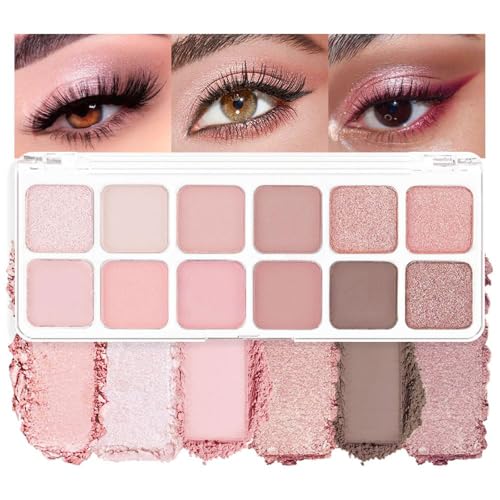 Muorruo paleta de sombras de ojos de 12 colores, paleta de maquillaje mate, paleta de sombras naturales y neutras, duradera y altamente pigmentada, mejora tu maquillaje de ojos, 07#