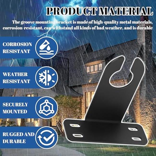 Landscape Lighting Gutter Mount Bracket for WAC Lighting Accent Light and Flood Light - 3 Pack
