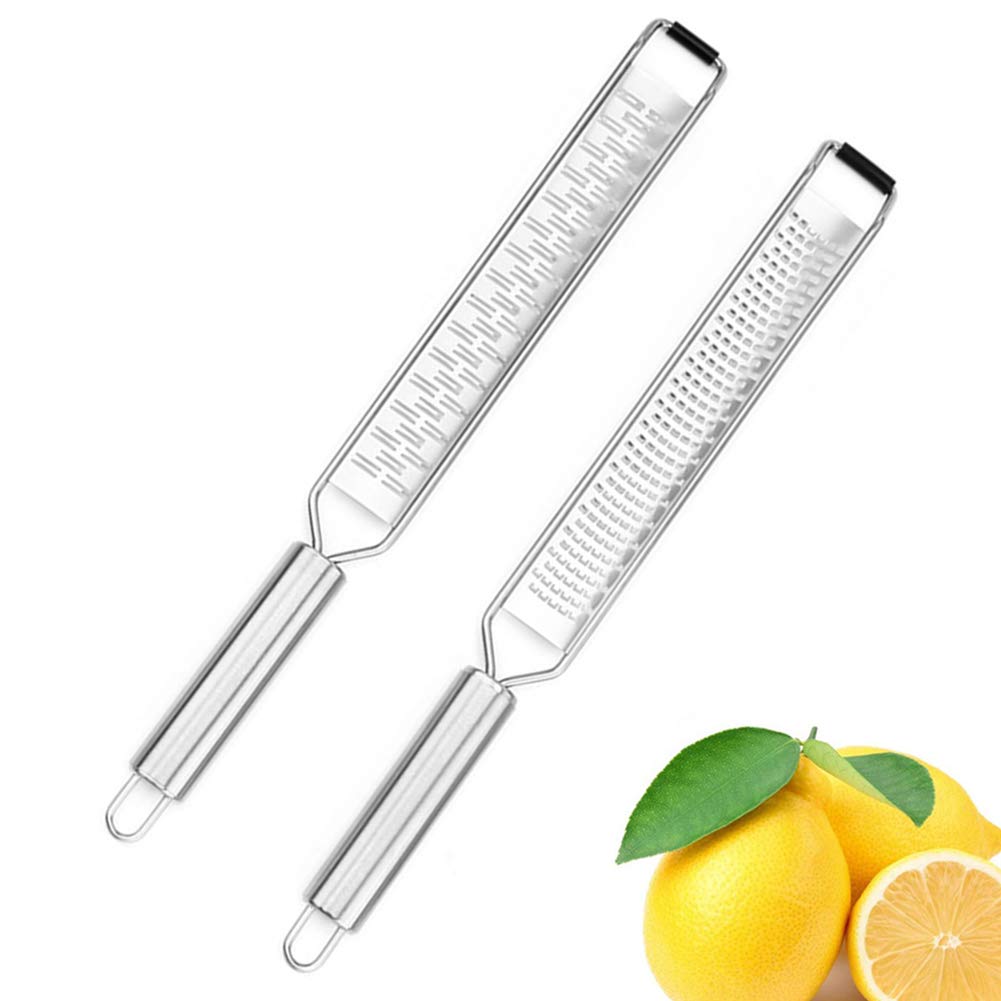 ArinkO Ensemble râpe et zesteur en Acier Inoxydable – Parfait pour râper sans Effort Le Fromage, Le Chocolat, la Noix de Coco et Plus Encore !
