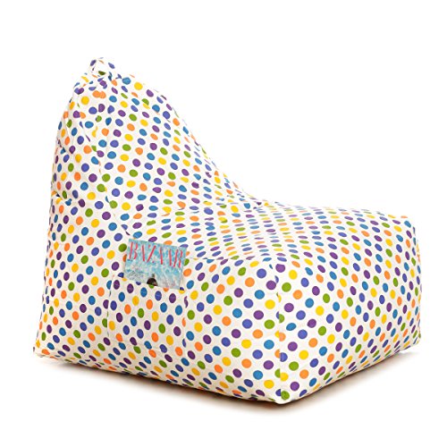 Image of Style Homez Hackey Cotton Canvas Polka Dots Printed Bean Bag XXL XXL Size Filled with Beans Fillers