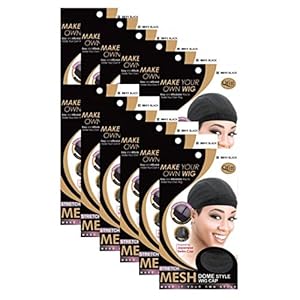 (12 Pack) Qfitt – Mesh Dome Style Wig Cap #5011