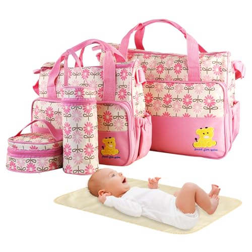 TeqHome 5PCS Diaper Bag Set