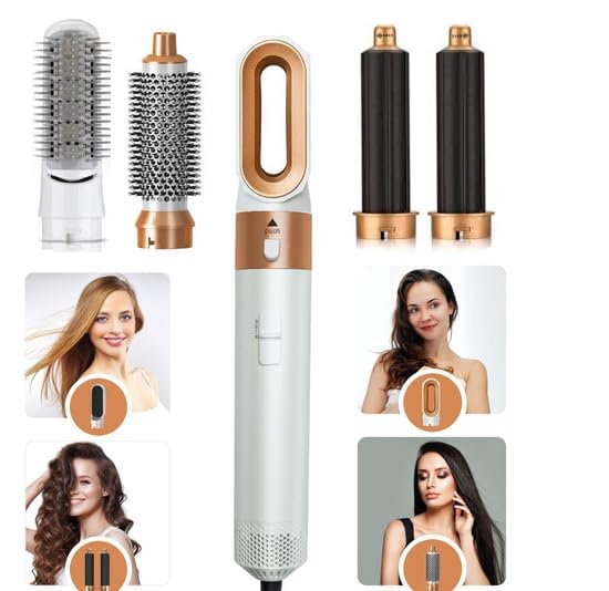Image of Drumstone ( Special 10+6 Years Warranty ) 5-in-1 Hair Dryer Brush for Straightening, Curling, Volumizing & Blow Drying - Ladies Special Hair Styler with Negative Ion Technology, Valentine Gift
