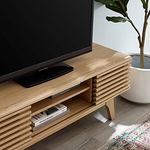 Modway Render Mid-Century Modern Low Profile 46 Inch Media Console Tv Stand In Oak, 46" #TOP6