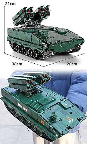 FigureArt Technik Panzer Bausteine, 1689 Teile, MK20001, Militär HJ-10 Panzer Modellbausatz, mit 4 Motors und… – Bild 8