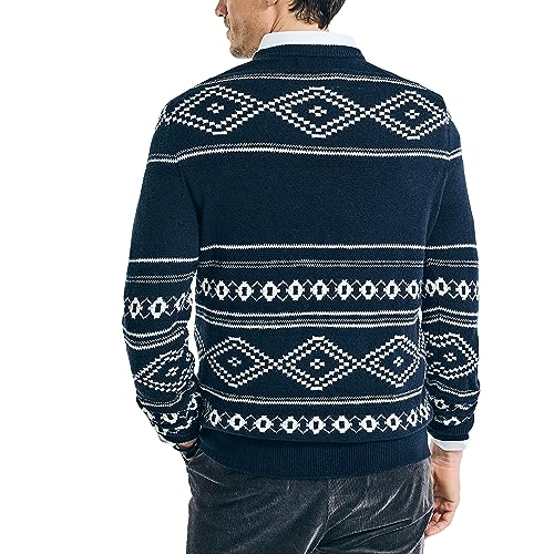 Nautica Men's Sustainably Crafted Fair Isle Crewneck Sweater2