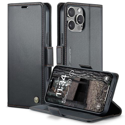 owlhold for iPhone 16 Pro Max 6.9" Flip Case, Cash & Card Slots, Black