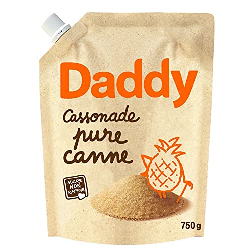 DADDY Cassonade Pure Canne Kraft 750G - Sucre naturel pour pâtisseries et desserts maison - Qualité premium pour des saveurs authentiques - Lot De 4 - Vendu Par Lot
