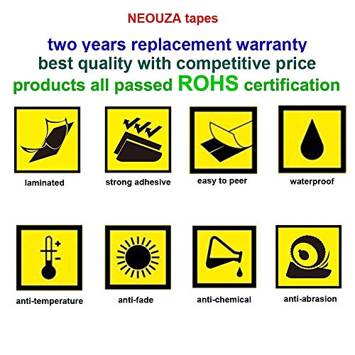 NEOUZA 3PK Compatible for Brother P-Touch Laminated TZe TZ Label Tape Cartridge 12mm x 8m (Tze-134 Gold on Clear) - Image 2