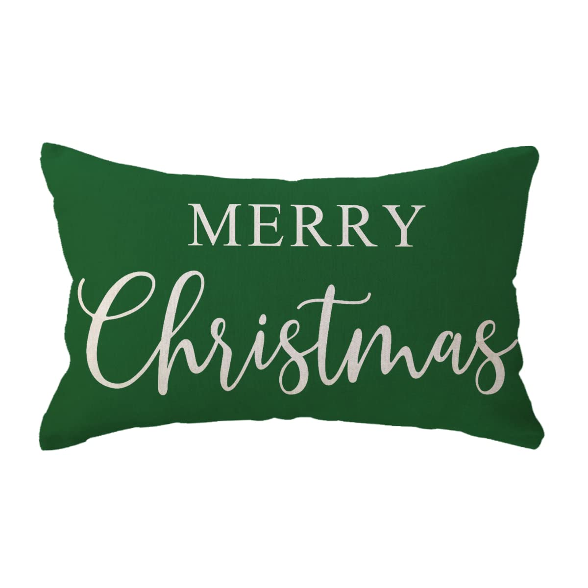 SIMILAR PRODUCT “MERRY”Christmas Lumbar Throw Pillow Covers Farmhouse Winter Holiday Cushion Covers Merry Christmas Decorative Rectangular/Waist Pillowcases 12 x 20 Inch For Front Porch Decor Cushion Covers(Green)