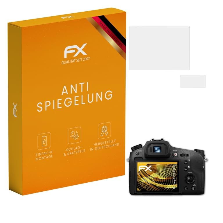 atFoliX Screen Protector compatible with Sony DSC-RX10 III Screen Protection Film, anti-reflective and shock-absorbing FX Protector Film (Set of 3)