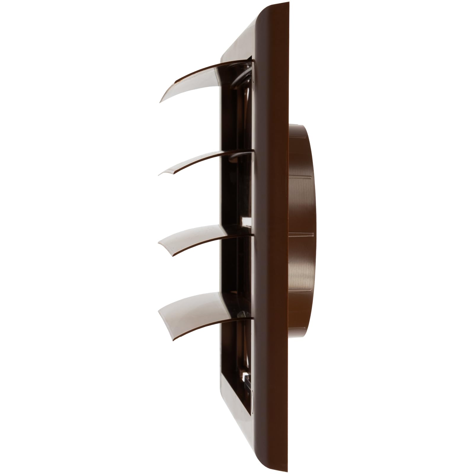 Vent Systems diameter 4" Inch, 7.5'' x 7.5" Inch Exhaust Vent Cover, Brown, Dryer Vent Hood, Louvered Dryer Duct Vent Cover - Image 3