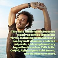 DEAL SUPPLEMENT Methylated Multivitamin for Men & Women, 240 Capsules | 100% DV Vitamins & Minerals | Activated B-Complex & Chelated Minerals, with CoQ10, TMG & ALA | Non-GMO, cGMP Manufactured — image 4