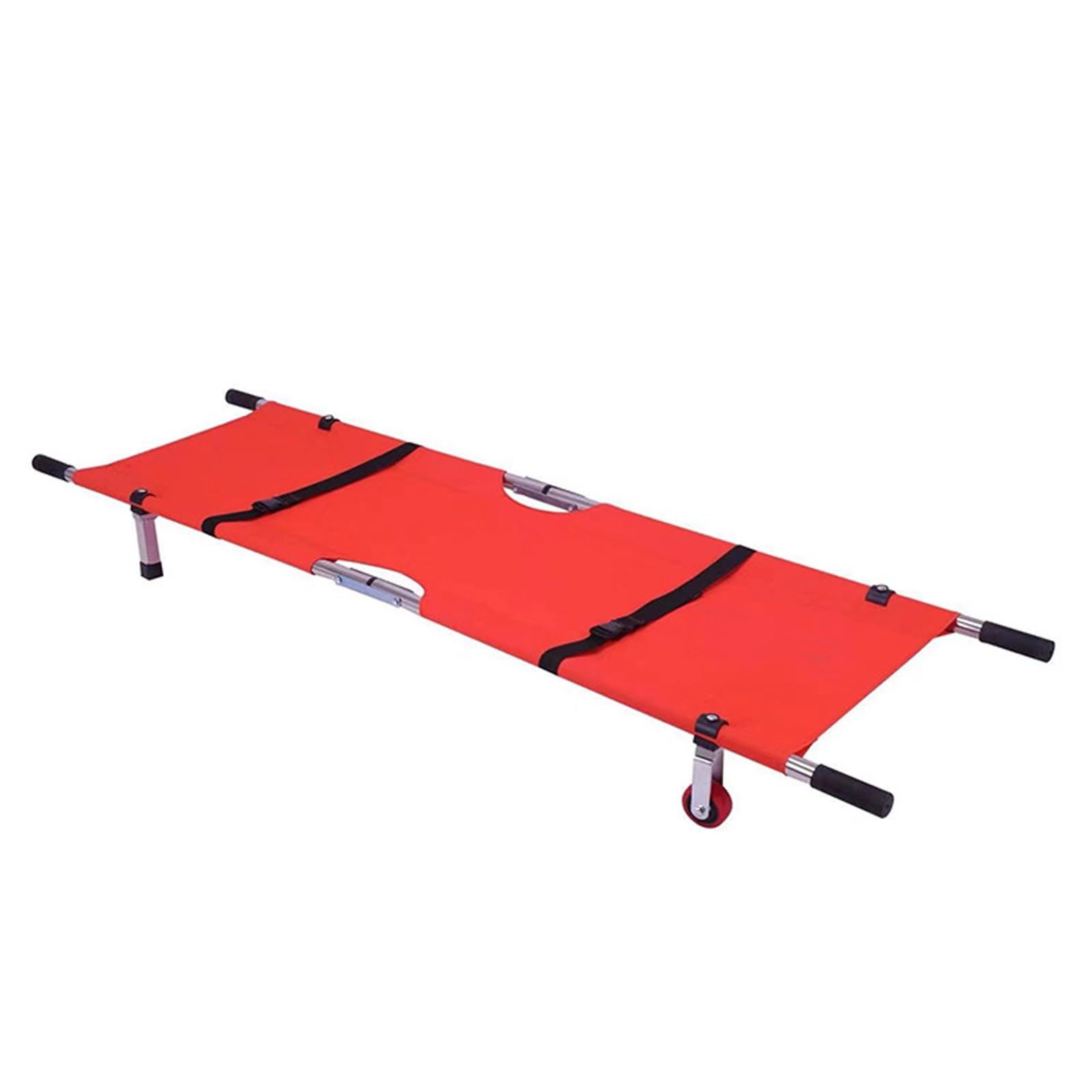 Civière pliante portable secours roulettes silencieuses cadre support 180 kg