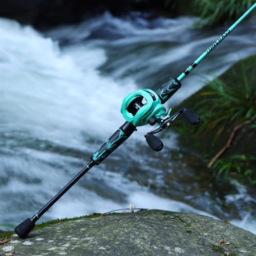 One Bass Spinnrute & Wurfrute, Hochleistungs-Angelrute IM6 Graphit zum Barschangeln, 2-teiliges Design für Reisen- 2,1M-Casting