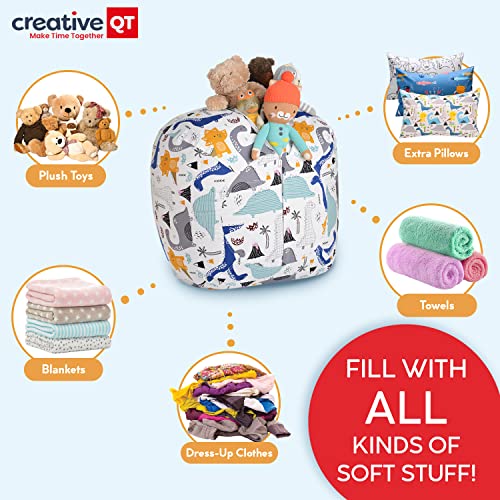 Creative Qt NBA42BPD Stuff ’N Sit Extra Large 38’’ Bean Bag Storage Cover For Stuffed Animals & Toys, Giant Beanbag Chair thumb #1