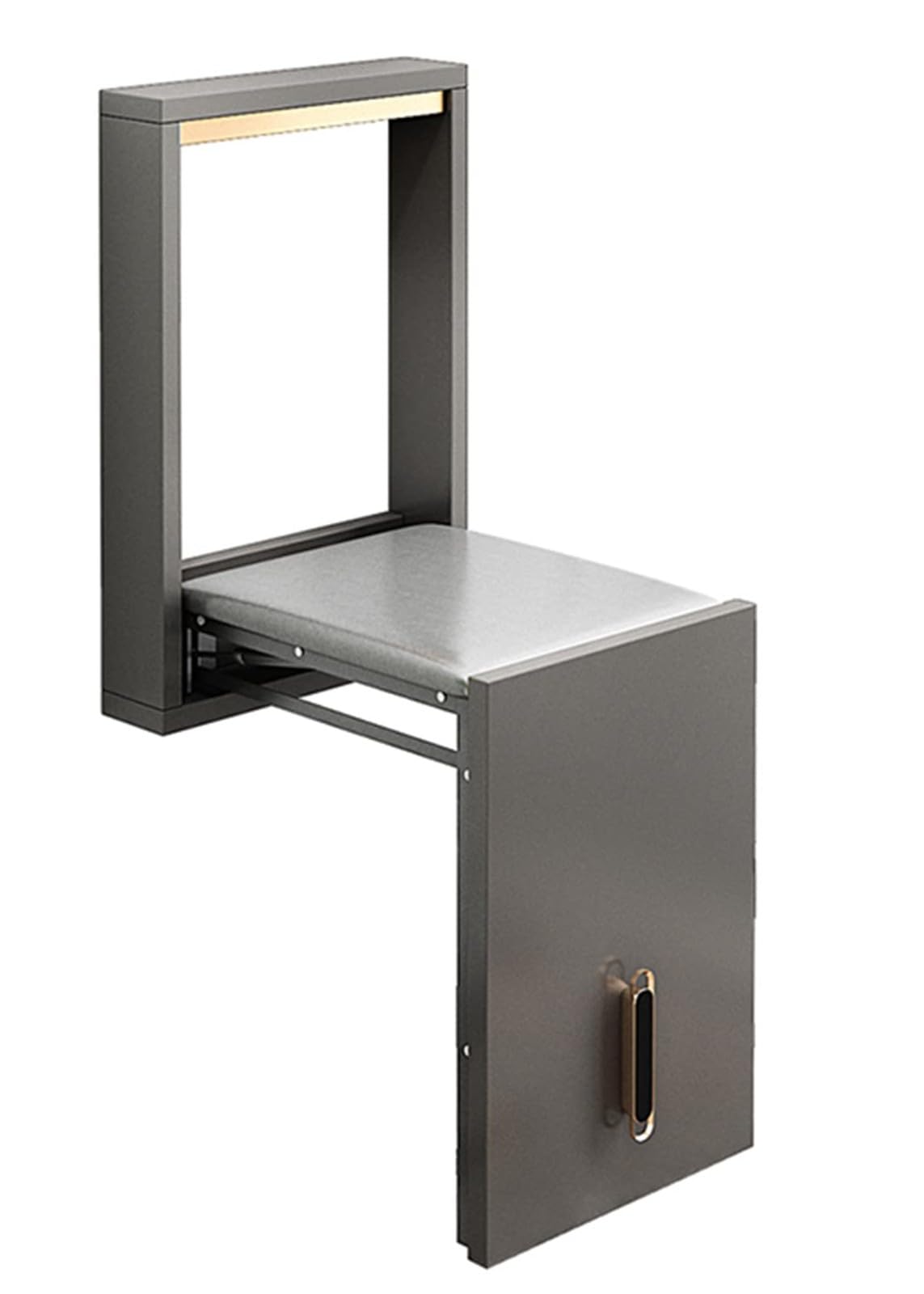 Wall-Mounted Folding Stool - Space-Saving Invisible Chair, 150kg Load Capacity, Multifunctional for Bedroom, Foyer, Cloakroom - Ideal Space Saver Solution