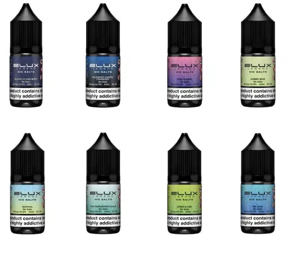 Elux Legends Vape E-Liquid No Nicotine Free - Salt 2%. 10ml (Single Pack) All flavours available (Cherry Ice)