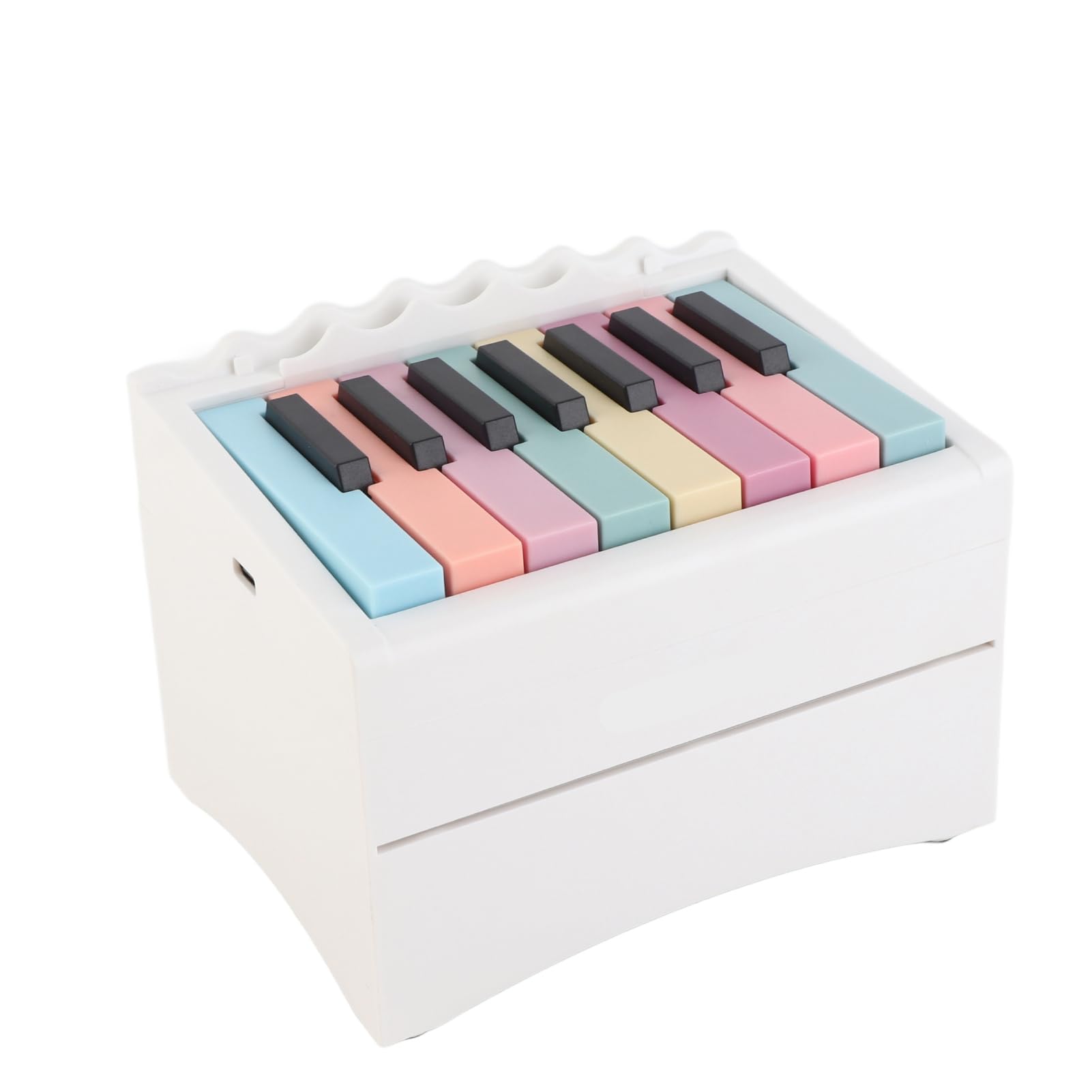 Calendrier du Piano : un Calendrier Musical Hebdomadaire Comprenant un Piano Jouable, 52 Cartes Musicales et Partitions, Rechargeable par USB, un de bureau. (WHITE)