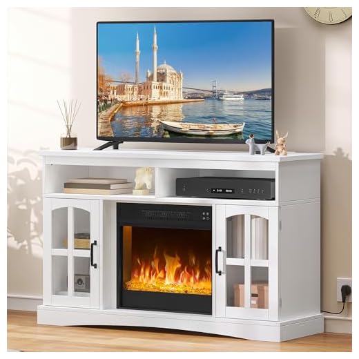 YITAHOME Chimenea eléctrica con calefacción, Chimenea eléctrica para el salón con Efecto de Llama, Llama Ajustable, Temporizador de 1-8 Horas, protección contra sobrecalentamiento, función de