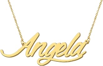 AoloshowPersonalized Name Necklace Custom Any Name Necklaces Jewelry for Womens New Mom Bridesmaid Gift