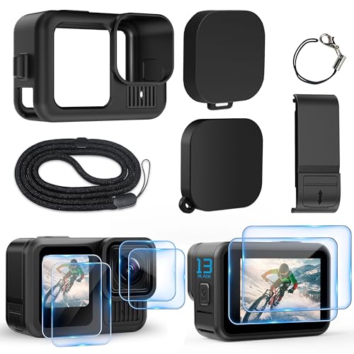 OKFUN Silicone Sleeve Case for Go Pro Hero 13 Black