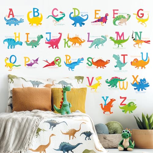 DECOWALL A-Z Dinosaur Alphabet Vinilos Decorativos Pequeños miniatura 3