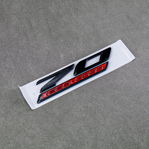Image of 2Pc 70th Anniversary Side Emblems Car Fender 3D Badge Sticker Replacement for 2020-2024 C8 Corvette Genuine 70th (Black Red)