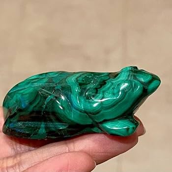 Amazon.co.jp: マカライトの蛙 孔雀石 動物 天然石 置物